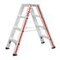 Stufenstehleiter,beidseitig,2x4 Stufen,Stand H 0,45m,Holm L 1,04m,Alu