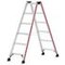 Stufenstehleiter,beidseitig,2x6 Stufen,Stand H 0,88m,Holm L 1,53m,Alu