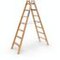 Stufenstehleiter,beidseitig,2x7 Sprossen,Holm L 2,09m,2-tlg.,Nadelholz