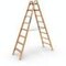 Stufenstehleiter,beidseitig,2x8 Sprossen,Holm L 2,37m,2-tlg.,Nadelholz