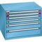 Schubladenschrank, HxBxT 800x1005x695mm, RAL5012, Front RAL5012