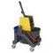Nasswischwagen,Eimer 1x17l/1x6l rot/blau,Gestell Kunststoff,4 Lenkrollen
