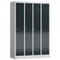 Garderobenschrank,HxBxT 1800x1185x500mm,4 Abt.,Abt. B 295mm,Drehriegel