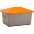 Streugutbehälter, 1100l, HxLxB 1010x1630x1210mm, GFK, grau, Deckel orange