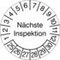 Prüfplakette, nächste Inspektion, Aufkleber, Ø 30mm, Prüfzeitraum 25-30