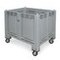 Großbehälter, HxLxB 1000x800x1200mm, 550l, PP, grau, Wände geschlossen