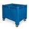 Großbehälter, HxLxB 1000x800x1200mm, 550l, PP, blau, Wände geschlossen