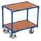 Tischwagen, Tragl. 250kg, 2 Etage(n), Ladefl. LxB 605x410mm, Holzetage