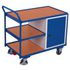 Schrankwagen, Tragl. 250kg, Ladefl. LxB 985x590mm, RAL5010, 1 Schrank