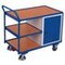 Schrankwagen, Tragl. 250kg, Ladefl. LxB 985x590mm, RAL5010, 1 Schrank