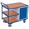 Schrankwagen, Tragl. 250kg, Ladefl. LxB 985x590mm, RAL5010, 4 Schubladen