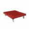 Rollplatte,Tragl. 500kg,LxB 682x815mm,Kunststoff,ähnlich RAL3000 Feuerrot