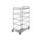 Edelstahl-Etagenwagen, Tragl. 150kg, 5 Etage(n), Ladefl. LxB 1000x600mm