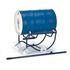 Fasskippbock,f. 1x200l Fass,Auflage m. Rollen,RAL5010,HxLxB 575x810x720mm
