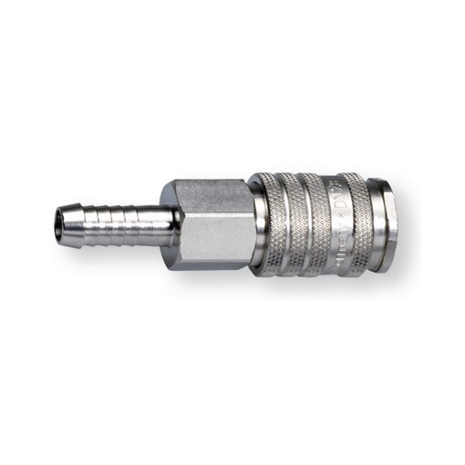Kupplung mit Schlauchanschluss 6 mm, DN 7,8 Stahl