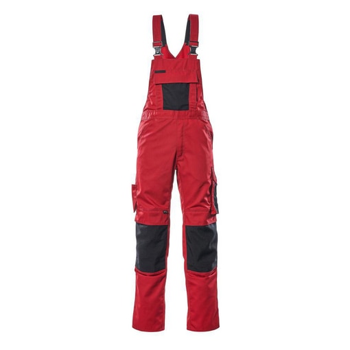 Latzhose Knietasche UNIQUE Rot/Schwarz 52/90