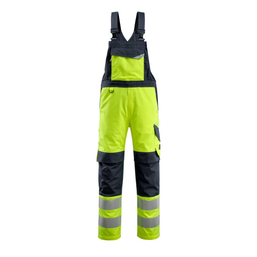 Latzhose Knietasche MULTISAFE W-Gelb/Schw.Blau 44/82