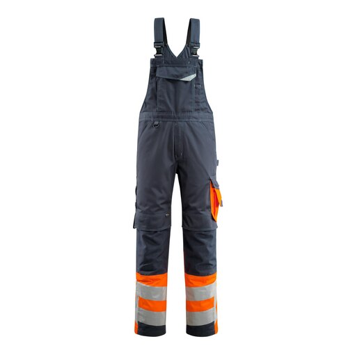 Latzhose Knietasche SAFE SUPREME Schw.Blau/W-Orange 52/82