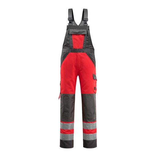 Latzhose Knietasche SAFE LIGHT W-Rot/Anthr. 44/82