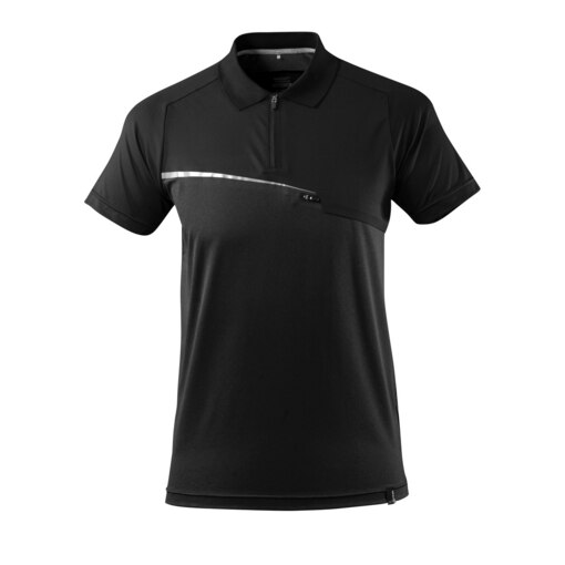 Polo-Shirt Brusttasche ADVANCED Schwarz M