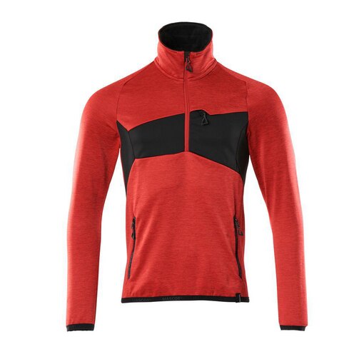 Fleecepullover RV ACCELERATE Verkehrsrot/Schwarz XL
