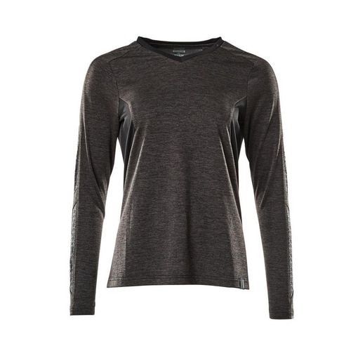 T-Shirt Damen, langarm ACCELERATE Anthr./Schw. XS