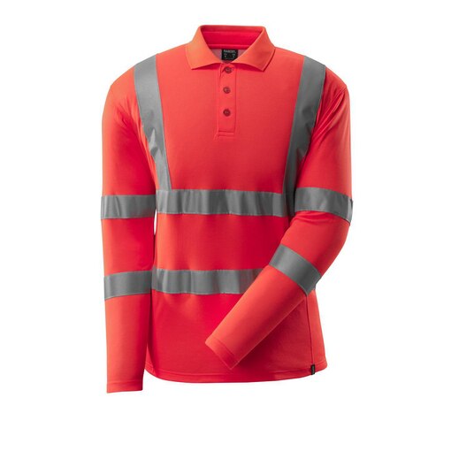 Polo-Shirt, Langarm SAFE CLASSIC W-Rot S