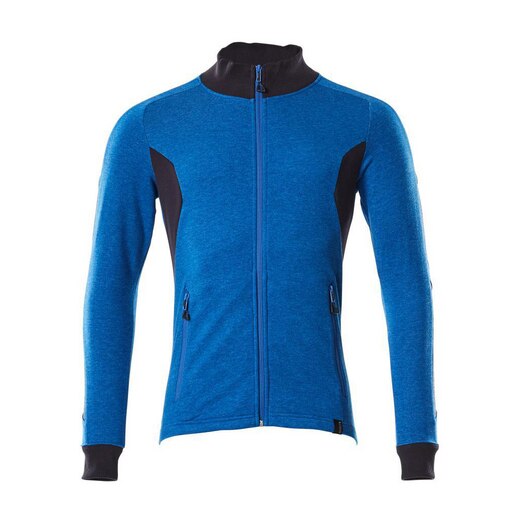 Sweat-Jacke ACCELERATE Azurblau/Schwarzblau XS