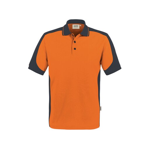 Polo-Shirt Mikralinar, orange/anthrazit, Gr. L