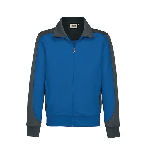 Sweat-Shirt-Jacke Mikralinar, orange/anthrazit, Gr. XS