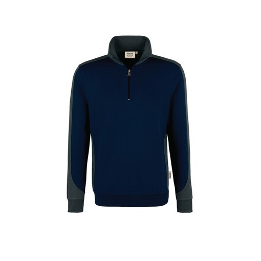 Zip-Sweat-Shirt Mikralinar, dunkelblau/anthrazit, Gr. 4XL