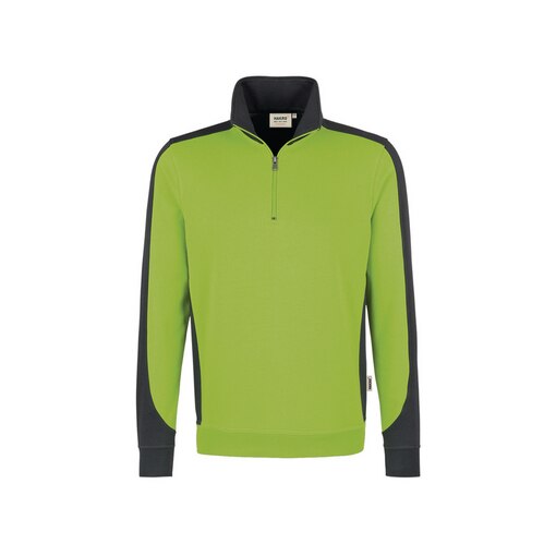 Zip-Sweat-Shirt Mikralinar, kiwi/anthrazit, Gr. 4XL
