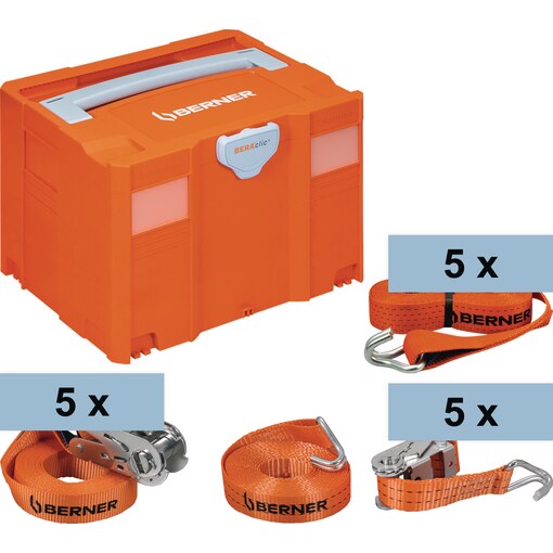 Hitpaket 15 Zurrgurte inkl. BERAclic Koffer