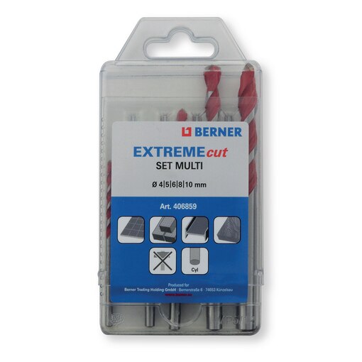 Universalbohrer Multicut-Set zylindrisch 4 - 10 mm, 5-teilig