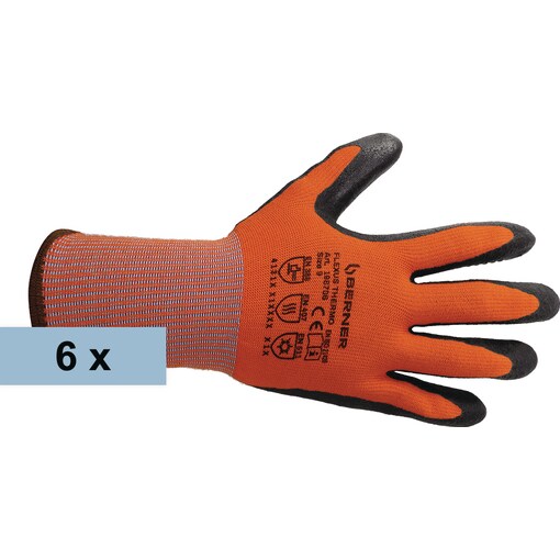 6 Paar Arbeitshandschuh Flexus Thermo Größe 9