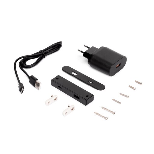 Emuca Verbinder USB A+C Linky (81x12mm), 5V DC 2A (10W), Kunststoff Schw.