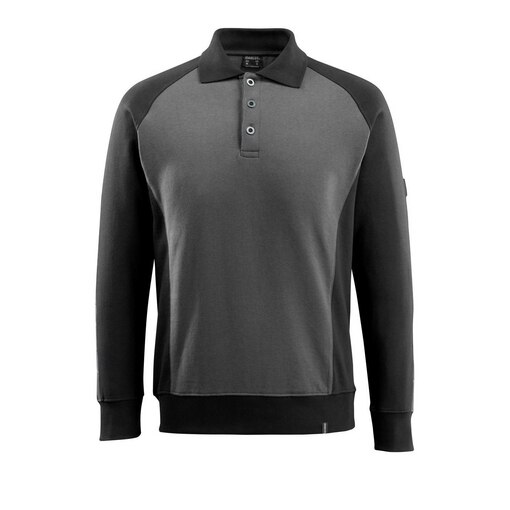 Polo-Sweatshirt UNIQUE Anthra./Schwarz XS