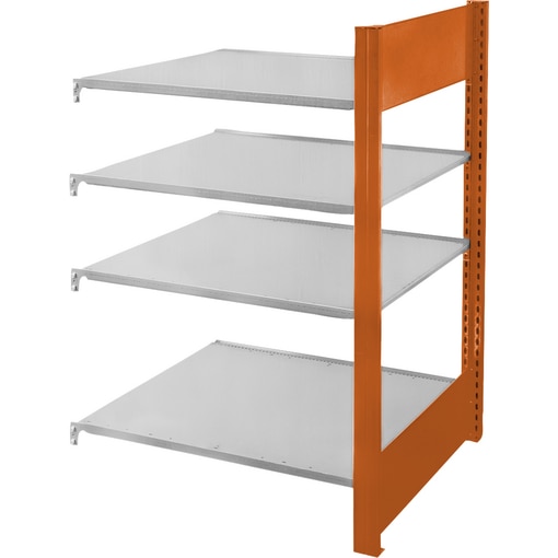 BERA Line Anbauregal extra tief (600 mm), orange