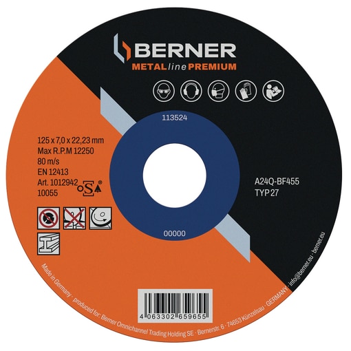 Schruppscheibe METALline Premium 125x7x22,23 mm