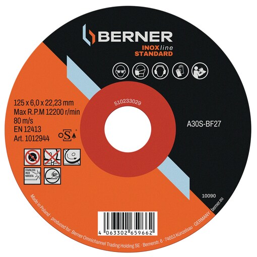 Schruppscheibe Inoxline Standard Ø 125x6x22,2 mm