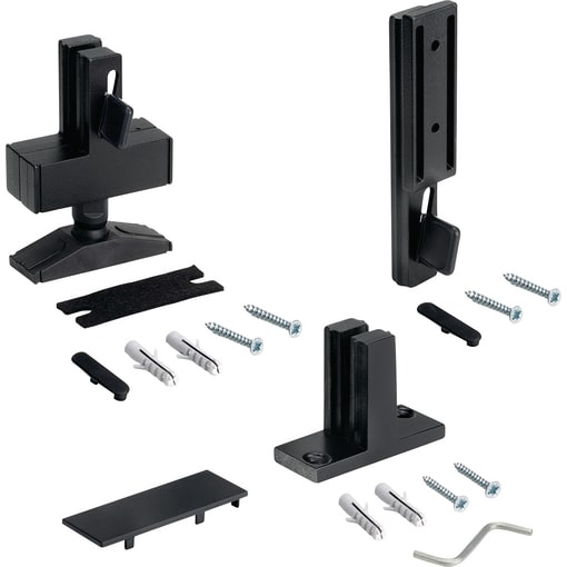 Beschlagset für die L-Montage schwarz