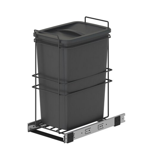 Recycling-Behälter für die Küche, 35 L, Bodenbefestigung und Handauszug