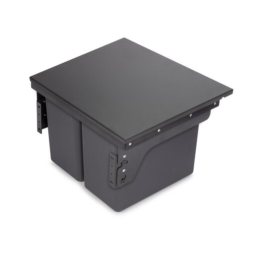 Recycle 2 x 24L Recyclingbehälter für die Küche mit seitlicher Befestigung und m