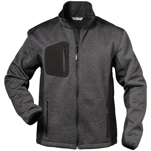 Strick-Fleecejacke Innsbruck dunkelgrau/schwarz