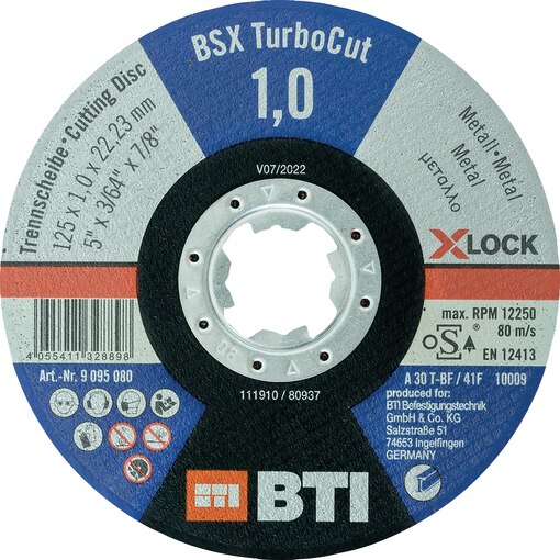 Trennscheibe BSX TurboCut Metall 1,0 X-LOCK