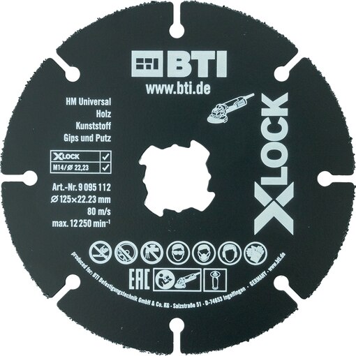 Hartmetall-Trennscheibe Universal Holz Kunststoff Gips Putz X-LOCK