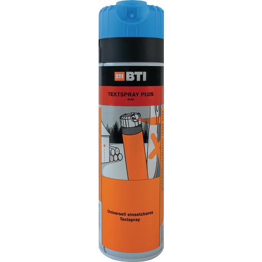 Textspray plus Markierungsspray blau