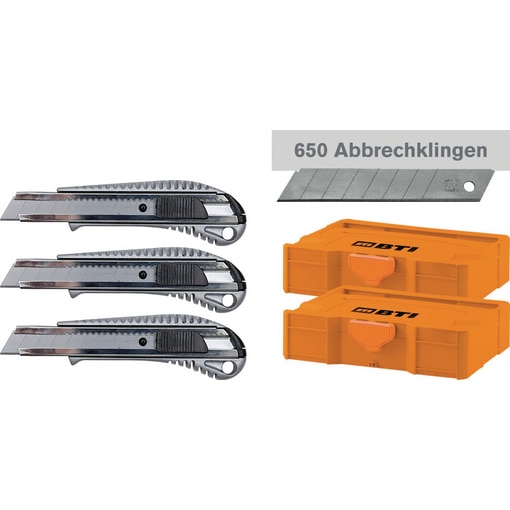 Alu-Cutter-Set AK 115 / 18 + 650 Abbrechklingen 112 / 18