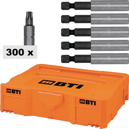 BTI Box 1 + 300 Bits 1/4 Zoll Dauermagnethalter