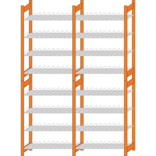 BTI OBTI-BASE OBTI-SYS Regalkombi Basic 1, 2-Fach Regalkombination